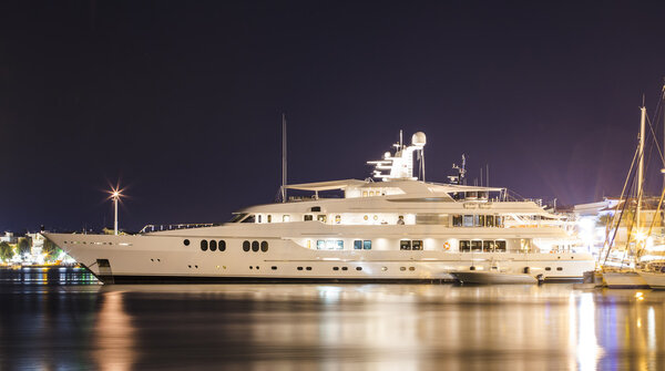 luxurious modern yacht
