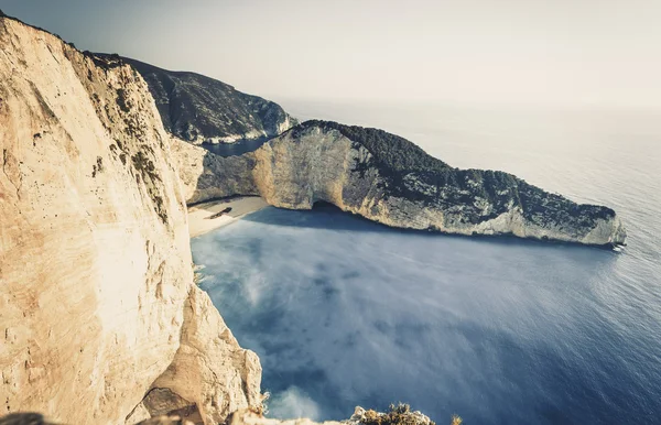 Navagio beach with shipwreck — Stock Photo, Image