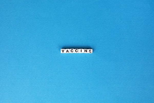 Vaccininskription Blå Bakgrund — Stockfoto