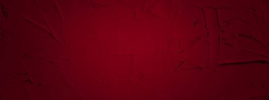 Düzensiz çizgiler ve darbelerle macun bıçağıyla uygulanan doldurma macununun kırmızı desenli arka planı