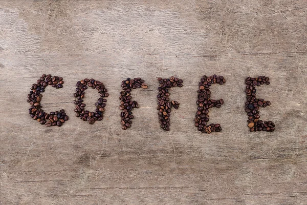 Café de inscripción hecho de frijoles tostados — Foto de Stock