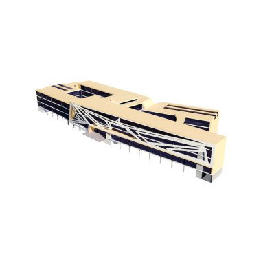 3D render bina comercial