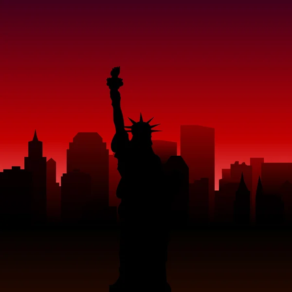 New york city silhouet. vectorillustratie — Stockvector