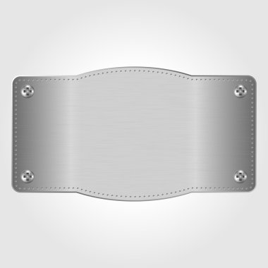 Metal texture plate with screws clipart