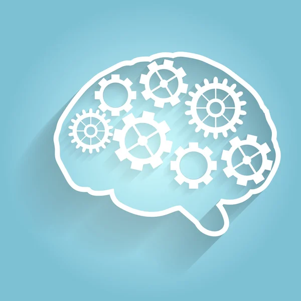 Cerebro humano con cambios. Vector para su diseño . — Vector de stock