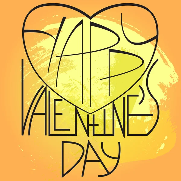 Rukou nakreslil Valentýn logotyp, odznak a ikony. Šťastný Valentines den pohlednice, pozvánky šablony, karta. Šťastný Valentýn písmo typografie. Šťastný Valentines Day banner, leták — Stockový vektor