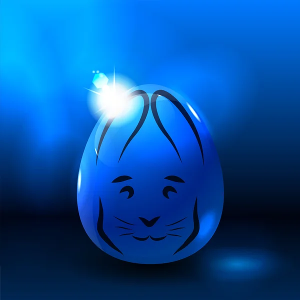 Húsvéti nyúl a tojás süt — Stock Vector