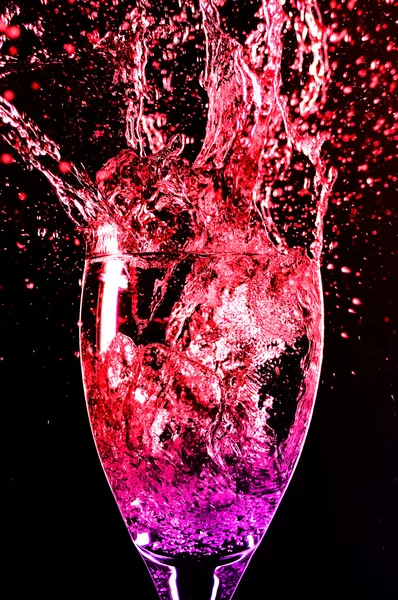 Wein Glas Farbe voll — Stockfoto