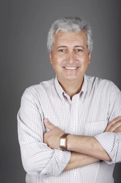 Studio portrait of senior man — Stock Photo, Image