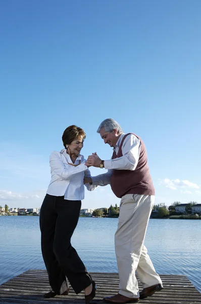 Casal Senior Dança — Fotografia de Stock