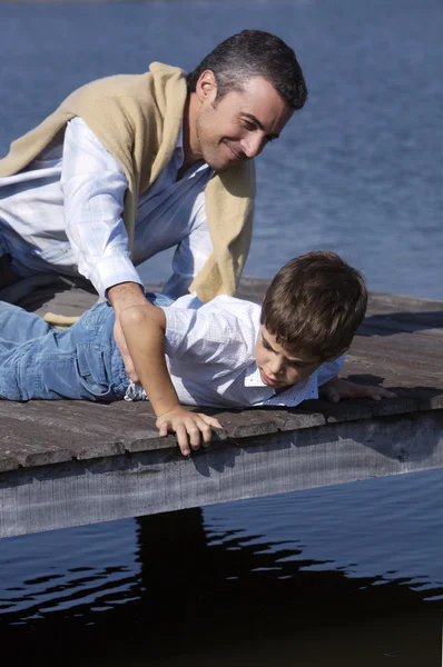 Feliz padre e hijo — Foto de Stock