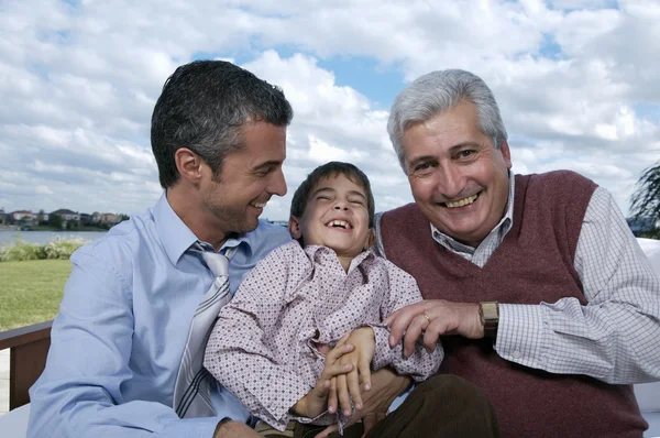 Tre familj generationer — Stockfoto