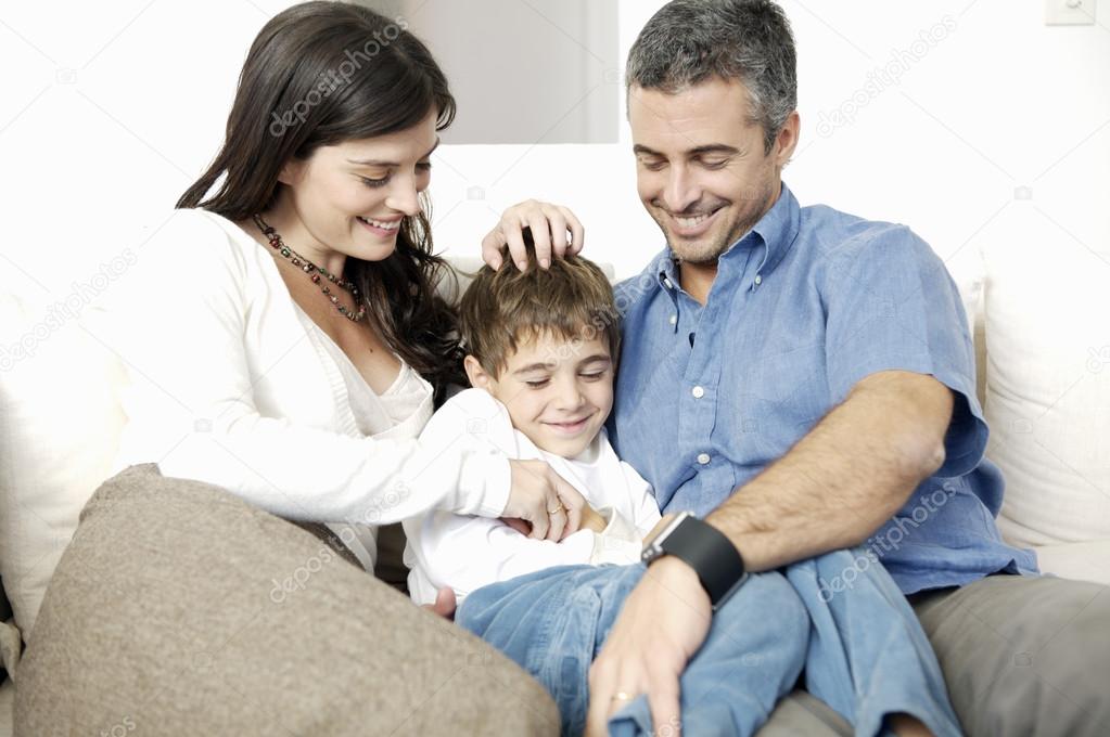 portrait of happy family 