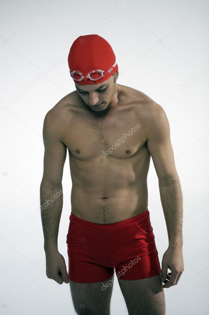 portrait of professional swimmer