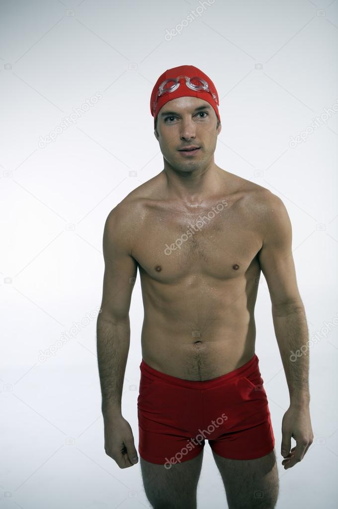 portrait of professional swimmer