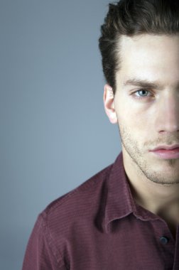 Yakışıklı bir gencin portresi.