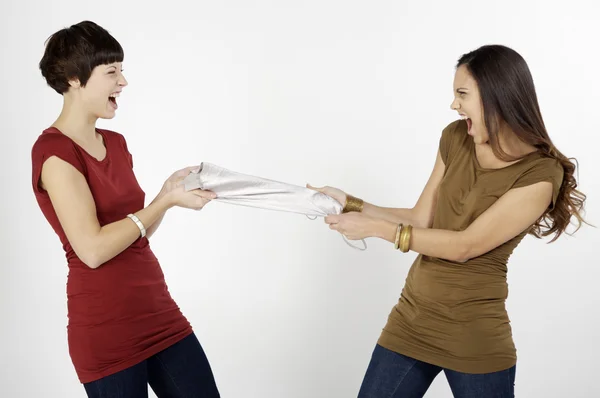 Women fighting for clothes — Stock Photo, Image