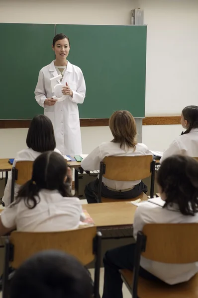 Female teacher teaching a lesson — Stock Photo, Image