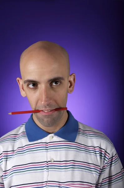 Funny bald man — Stok fotoğraf