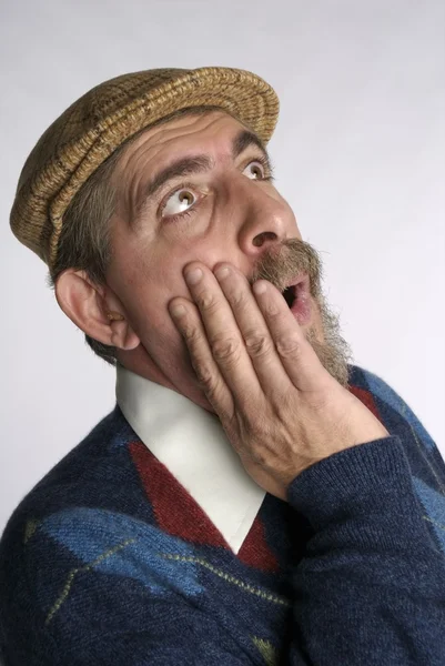 Homem idoso com barba e bigode — Fotografia de Stock