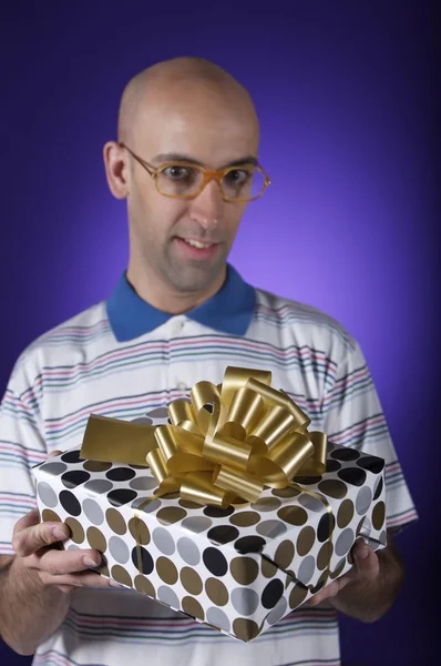 Homem careca engraçado — Fotografia de Stock