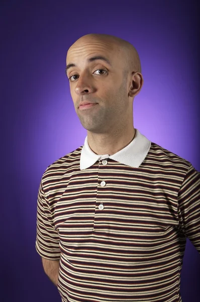 Homem careca engraçado — Fotografia de Stock