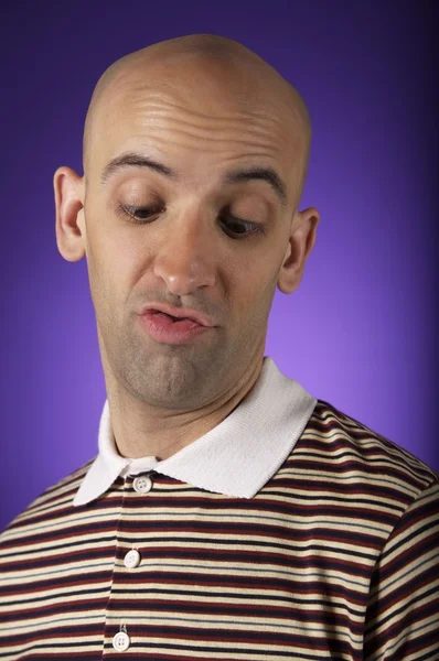 Homem careca engraçado — Fotografia de Stock