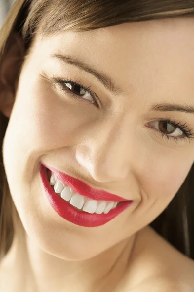 Cara de mujer sonriente — Foto de Stock