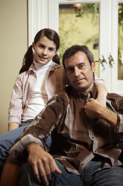 Retrato de pai e filha — Fotografia de Stock