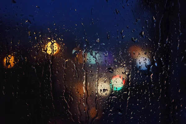 Капли дождя на стеклянном фоне Стоковая Картинка