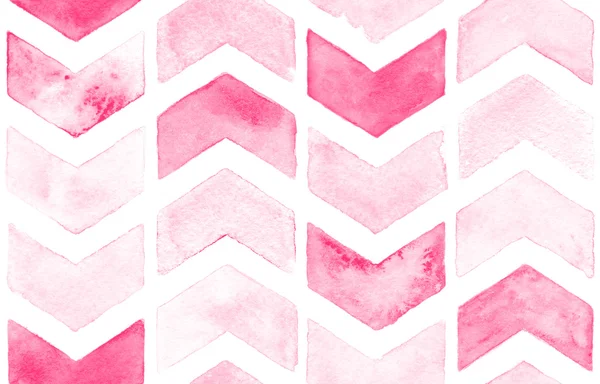 Pink chevron with white background. Watercolor seamless pattern for fabric — Stock Photo, Image