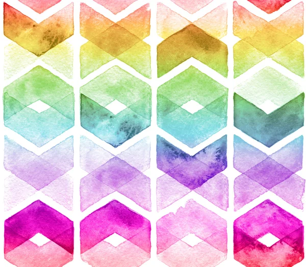 Watercolor chevron rainbow colors. Seamless pattern for fabric — Stock Photo, Image