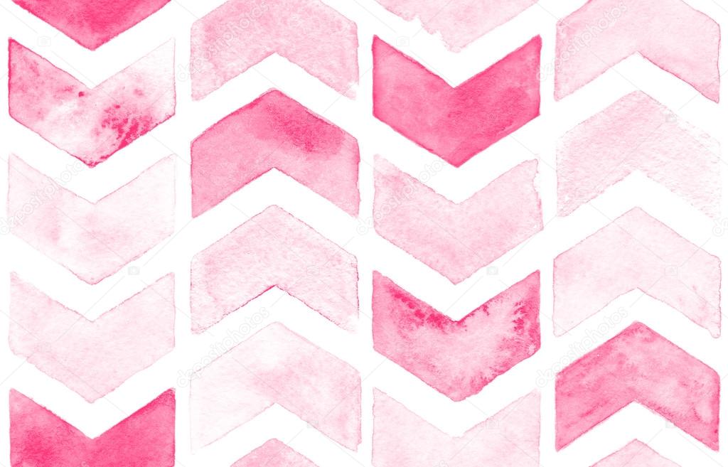 Pink chevron with white background. Watercolor seamless pattern for fabric — Stock Photo