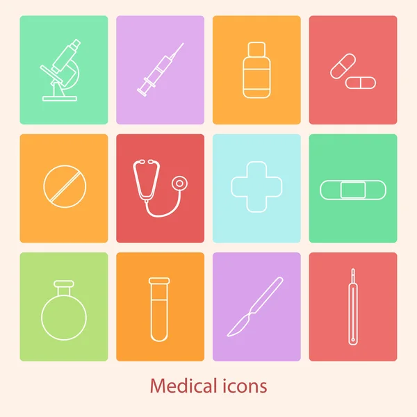 Conjunto de iconos de medicina — Vector de stock