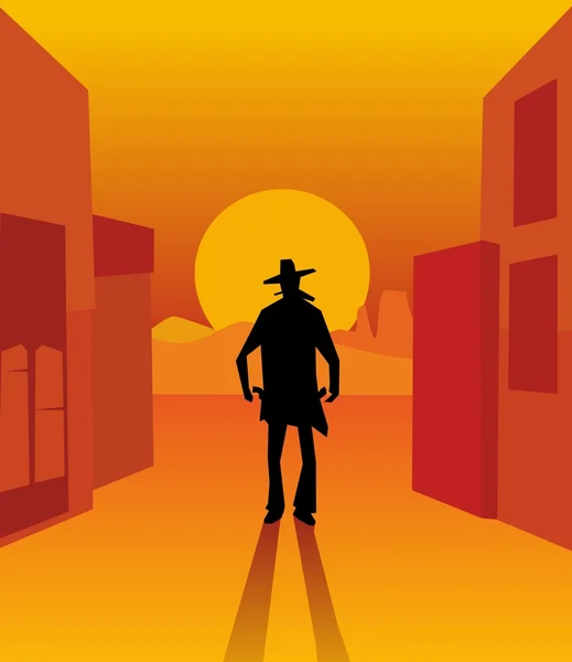 Sauvage ouest Gunslinger . — Image vectorielle