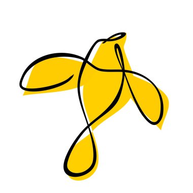 Beyaz arka plan üzerinde izole kuş uçmak. Düz tasarlamak vektör çizim