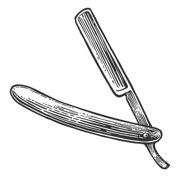Rasiermesser. Vektor schwarze Illustrationen auf weißem Hintergrund. — Stockvektor