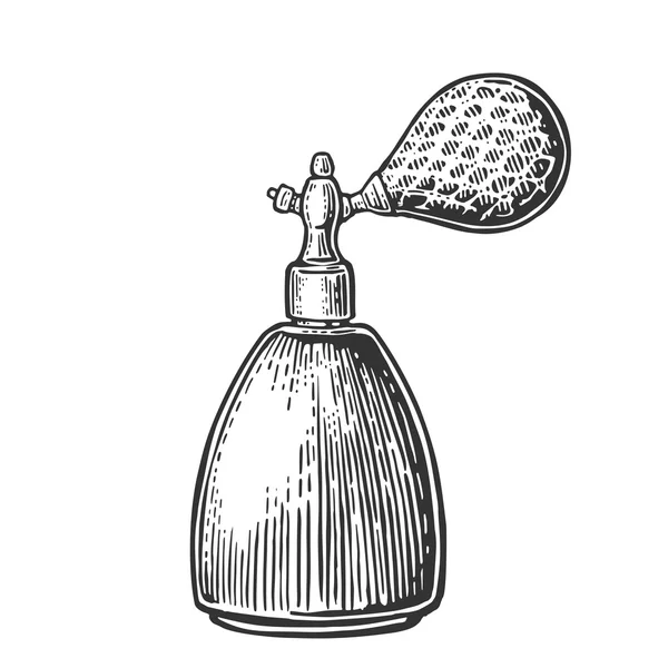 Parfum fles spray. Zwarte vectorillustraties op witte achtergrond. — Stockvector