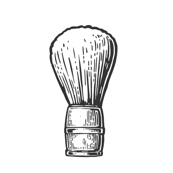 Shaving brush. Vector black illustrations on white backgrounds. — Stock Vector