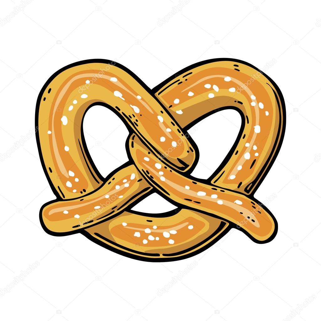 Pretzel Vintage Vector Flat Illustration Vector Image By C Denispotysiev Vector Stock 120157392