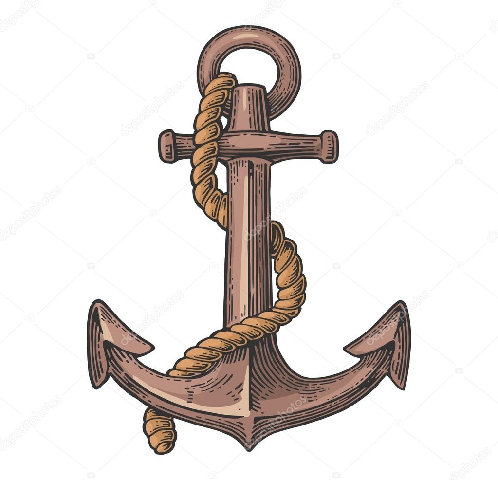 Anchor isolated on white background.