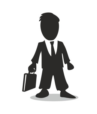 Elinde evrak çantası olan bir iş adamı..