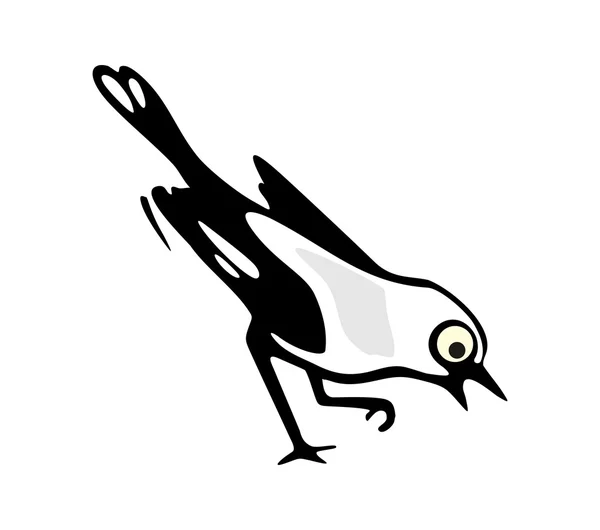 Pájaro pequeño sentado . — Vector de stock