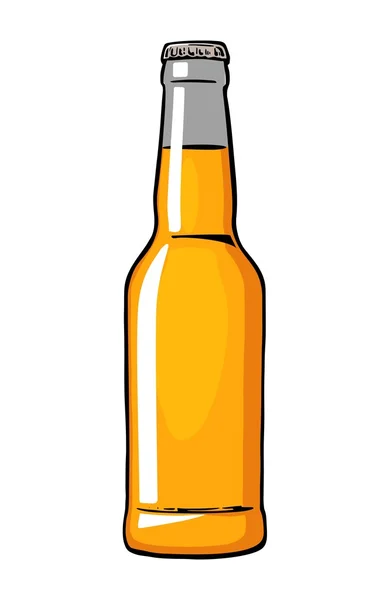 Bierflasche. flache Abbildung — Stockvektor