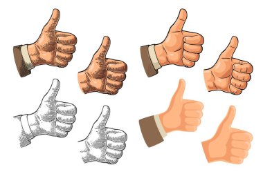 Sembolü gösteren el. Baş parmak hareketi yapıyor..