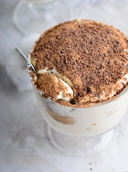 Bir bardakta tiramisu — Stok fotoğraf