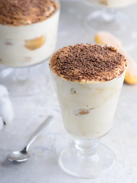 Tiramisu w szklance — Zdjęcie stockowe