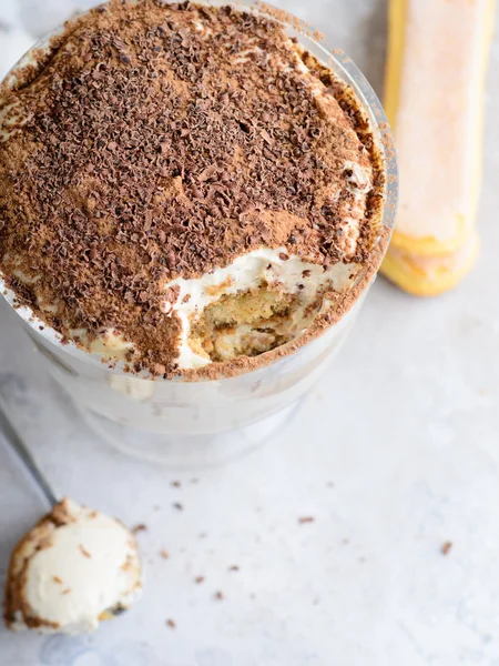 Tiramisù in un bicchiere — Foto Stock