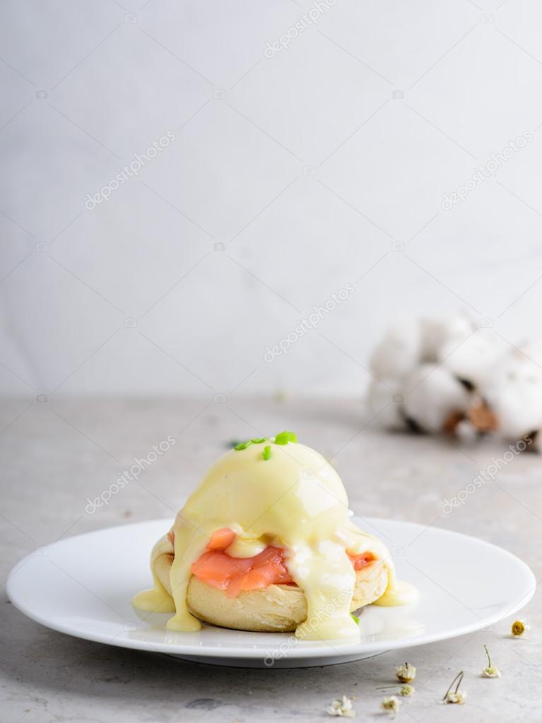 Eggs Royale on a plate