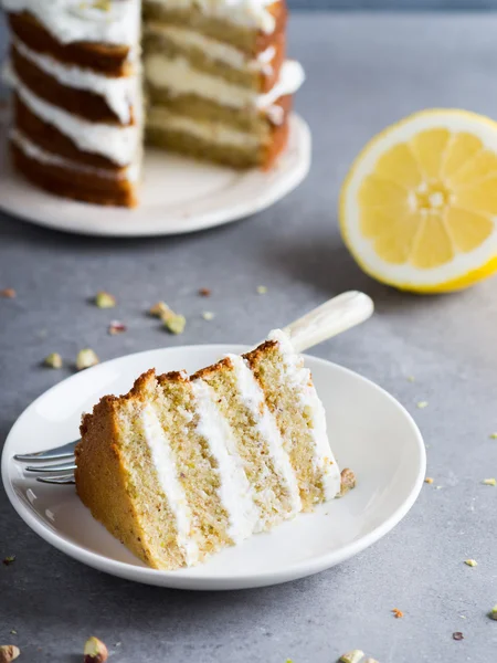 Tort de fistic fără gluten — Fotografie, imagine de stoc